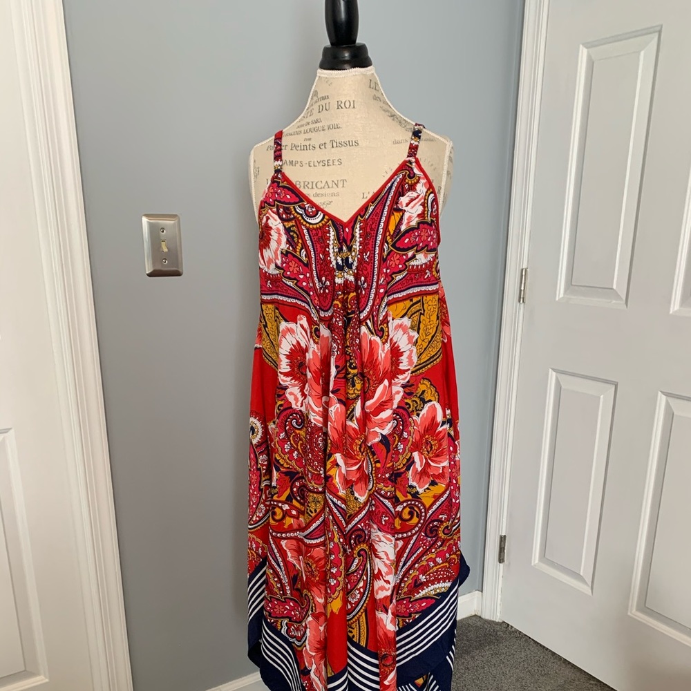New York and Company Handkerchief Hem Dress